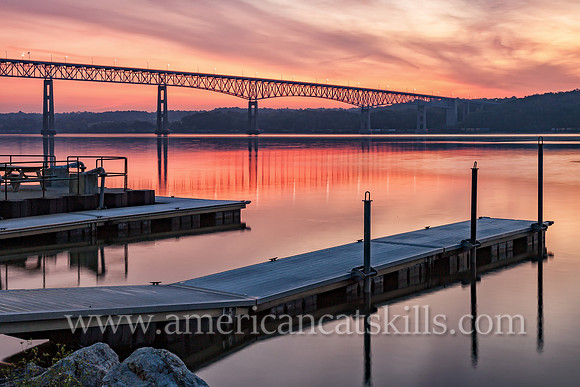 The Kingston-Rhinecliff Bridge, also known as the George Clinton Memorial Bridge, spans the Hudson River, connects the city of Kingston to the rural hamlet of Rhinecliff in Dutchess County.