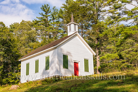Photograph of the Ten Mile River Baptist Church, located at Tusten, New York in the southern Catskills.