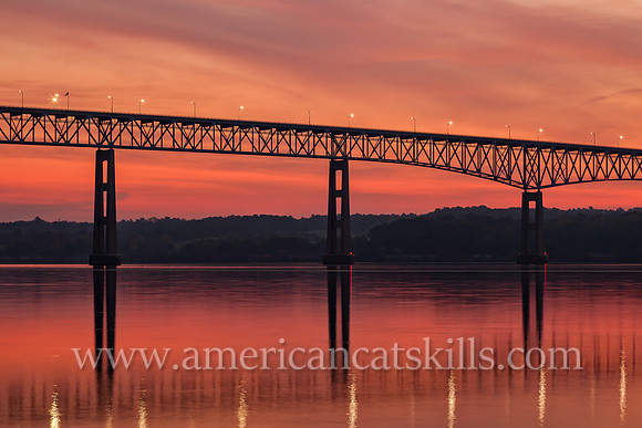 The Kingston-Rhinecliff Bridge, also known as the George Clinton Memorial Bridge, spans the Hudson River, connects the city of Kingston to the rural hamlet of Rhinecliff in Dutchess County.