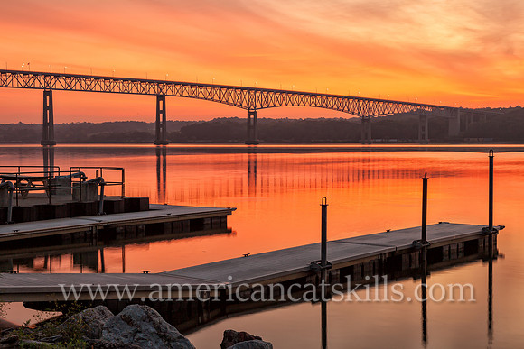 The Kingston-Rhinecliff Bridge, also known as the George Clinton Memorial Bridge, spans the Hudson River, connects the city of Kingston to the rural hamlet of Rhinecliff in Dutchess County.