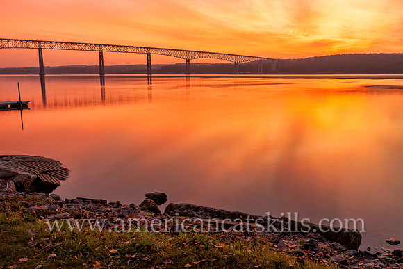The Kingston-Rhinecliff Bridge, also known as the George Clinton Memorial Bridge, spans the Hudson River, connects the city of Kingston to the rural hamlet of Rhinecliff in Dutchess County.