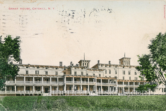 Vintage postcard of the once famous Grant House, a hugely popular hotel located at Jefferson Heights near the village of Catskill.