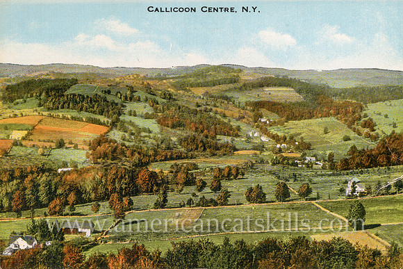 Vintage postcard by Otto Hillig of the rural hamlet of Callicoon Centre.