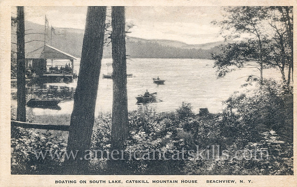 Boating on South Lake, Catskill Mountain House, Beachview, N. Y.