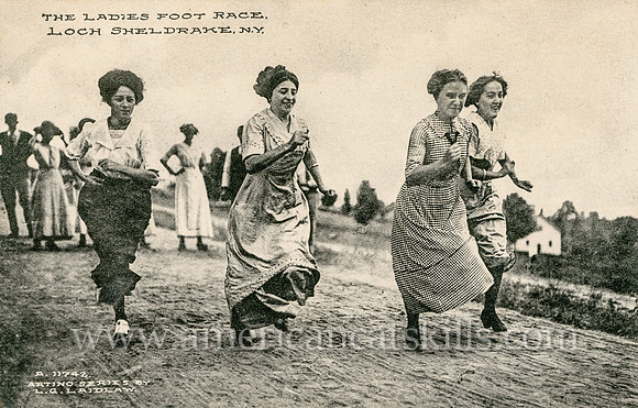 Photograph by L. G. Laidlaw titled "The Ladies Foot Race, Loch Sheldrake, N.Y."