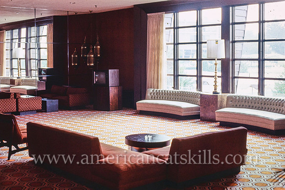 Brown's lobby, tv area, Fallsburg, New York