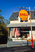 Shell Gas sign and general store, Olivebridge, New York