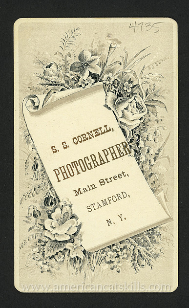 Schuyler S. Cornell was a popular photographer who operated out of the village of Stamford in Delaware County, New York for nearly 50 years.