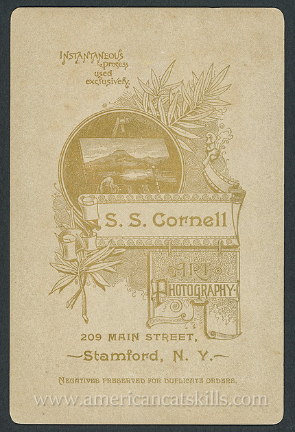 Schuyler S. Cornell was a popular photographer who operated out of the village of Stamford in Delaware County, New York for nearly 50 years.