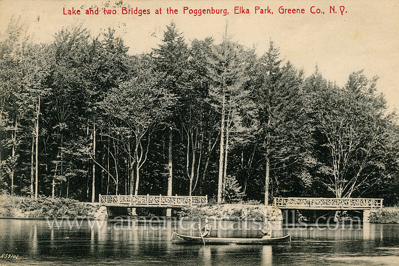 Lake and two Bridge at the Poggenburg, Elka Park, Greene Co., N.Y.