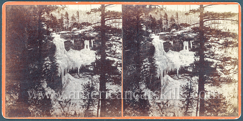 Cauterskill Falls in winter by C. O. Bickelmann
