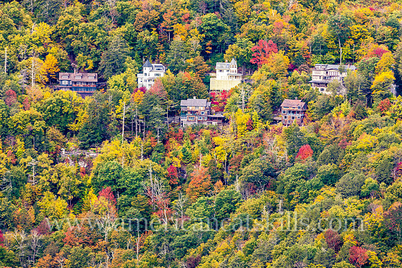 The private residential community of Twilight Park at Haines Falls in the northern Catskills are set at the head of Kaaterskill Clove amidst brilliant autumn colors.