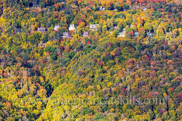 The private residential community of Twilight Park at Haines Falls in the northern Catskills are set at the head of Kaaterskill Clove amidst brilliant autumn colors.