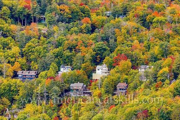 The private residential community of Twilight Park at Haines Falls in the northern Catskills are set at the head of Kaaterskill Clove amidst brilliant autumn colors.