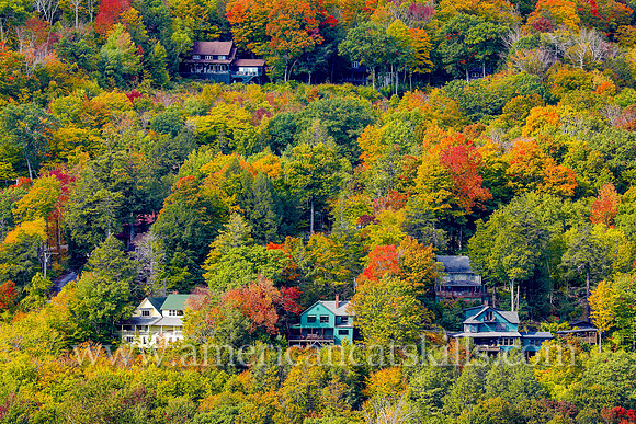 The private residential community of Twilight Park at Haines Falls in the northern Catskills are set at the head of Kaaterskill Clove amidst brilliant autumn colors.