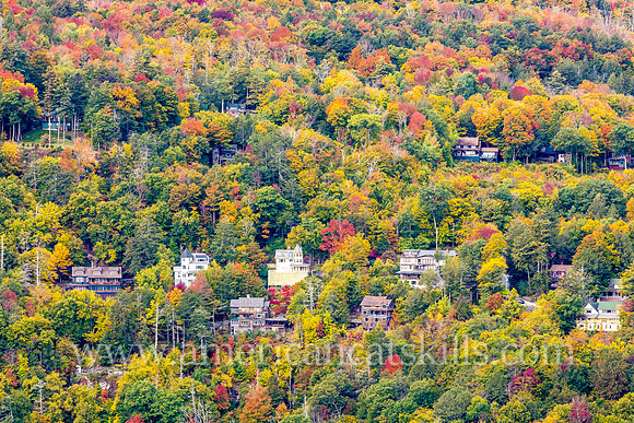 The private residential community of Twilight Park at Haines Falls in the northern Catskills are set at the head of Kaaterskill Clove amidst brilliant autumn colors.