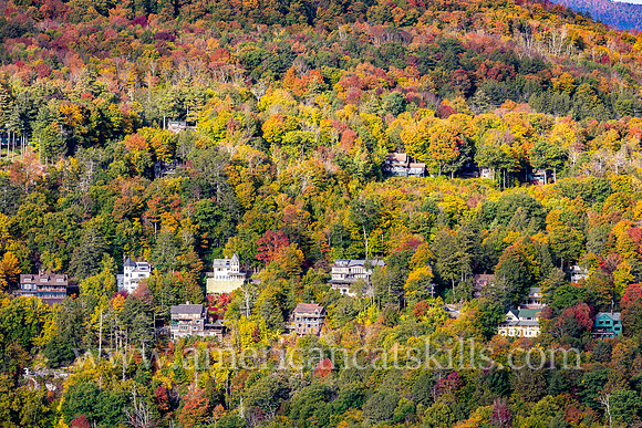 The private residential community of Twilight Park at Haines Falls in the northern Catskills are set at the head of Kaaterskill Clove amidst brilliant autumn colors.