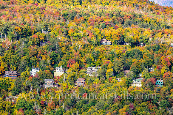 The private residential community of Twilight Park at Haines Falls in the northern Catskills are set at the head of Kaaterskill Clove amidst brilliant autumn colors.