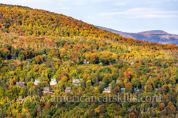 The private residential community of Twilight Park at Haines Falls in the northern Catskills are set at the head of Kaaterskill Clove amidst brilliant autumn colors.