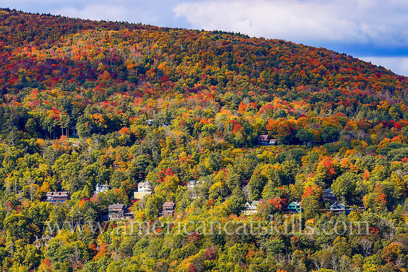 The private residential community of Twilight Park at Haines Falls in the northern Catskills are set at the head of Kaaterskill Clove amidst brilliant autumn colors.