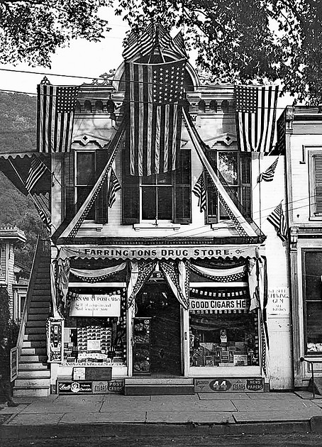 Farrington Drug Store, Main Street, Delhi, New York.