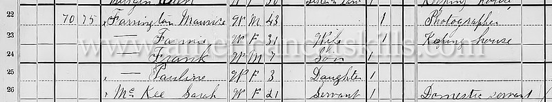 Maurice Farrington. 1880 United States Census.