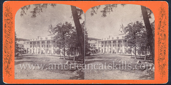 Vintage John Jacob Loeffler stereoview titled “Laurel House” from the “Catskill Mountain Scenery” series; First Series, # 201.