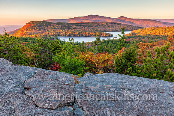 Sunset Rock along the Escarpment Trail is one of the finest views in the Catskills.
