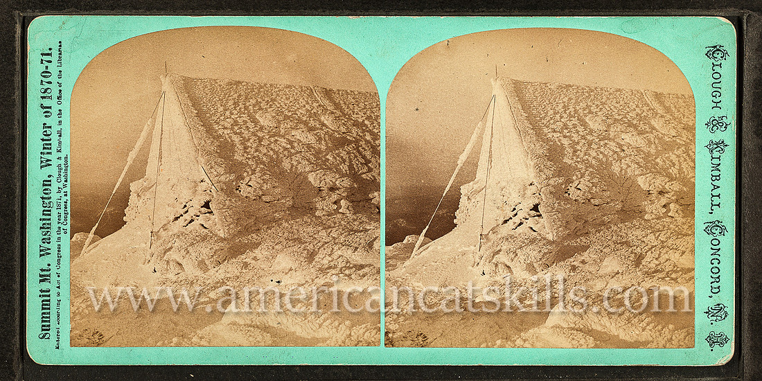 Clough and Kimball were photographers on the scientific expedition to the top of Mount Washington during the winter of 1870-1871.