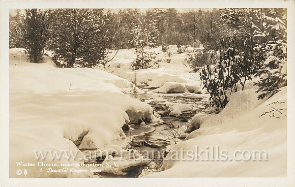 Vintage photograph by Louis E. Jones titled "Winter Charm, near Kingston, N.Y."