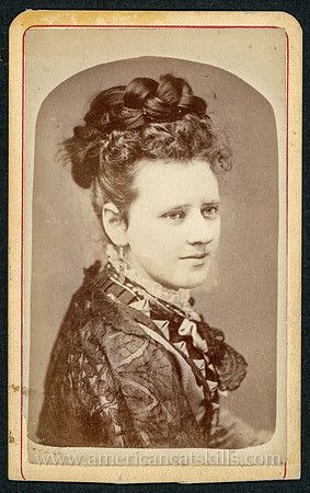 Portrait, Well Dressed Woman, by O. B. Evans, Titusville, Pennsylvania
