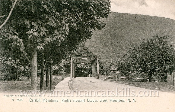 Catskill Mountains - Bridge Crossing Esopus Creek, Phoenicia, N. Y.