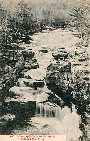 Photograph by George M. Gardner titled "Mongaup Falls, near Monticello, Sullivan Co., N.Y."