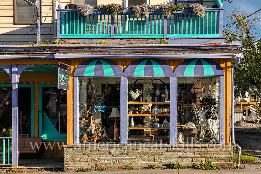 Photograph of the Bones and Stones building in the northern Catskills village of Tannersville, New York.