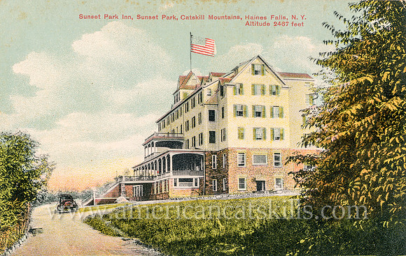 Sunset Park Inn, Sunset Park, Catskill Mountains, Haines Falls, N. Y., Altitude 2467 feet