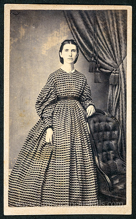 Portrait, Woman in Dress, Standing_by A. Wurts Tice, Ellenville, New York