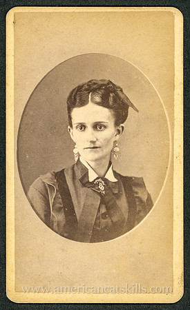 Portrait of a woman by photographer Burton Hine of Walton, New York
