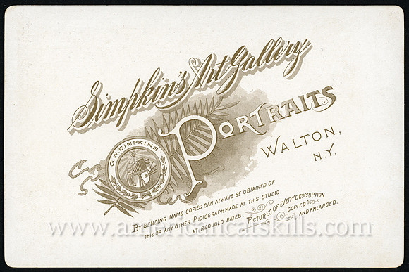 Sinpkins Art Gallery, G. W. Simpkins, Walton, New York