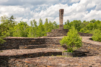 Photograph of Opus 40, an environmental bluestone sculpture located in Saugerties, New York.