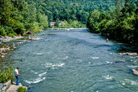 Fishermen in stream, Phoenicia, New York
