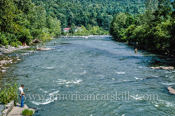 Fishermen in stream, Phoenicia, New York