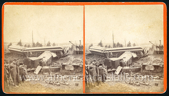 Scene of a Railroad Accident, Liberty, New York, February 1886