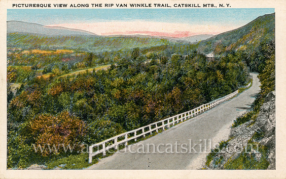 Picturesque View Along the Rip Van Winkle Trail, Catskill Mts., N. Y.