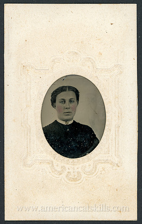 Portrait of a woman taken by photographer C. C. Williams of Walton and Margaretville, New York.