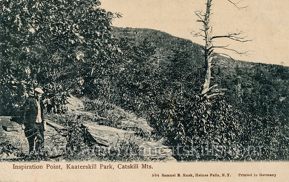 Photograph by Samuel E. Rusk titled "Inspiration Point, Kaaterskill Park, Catskill Mts."