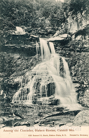 522_Among the Cascades, Haines Ravine, Catskill Mts.