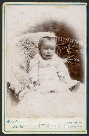 Portrait of a baby by photographer Lorenzo Short of Rondout and Kingston, New York.