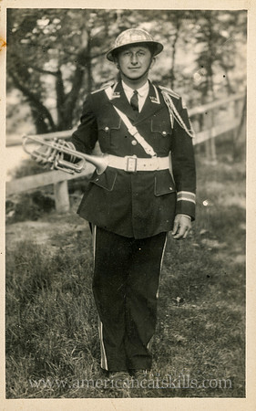 Photograph of a band member taken by Earl Van Dyke of Catskill, New York.