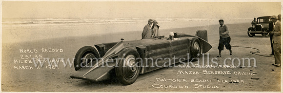 The Golden Arrow, Major Seagrave Driving, Daytona Beach, Florida, 1929