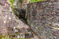 Photograph of Opus 40, an environmental bluestone sculpture located in Saugerties, New York.
